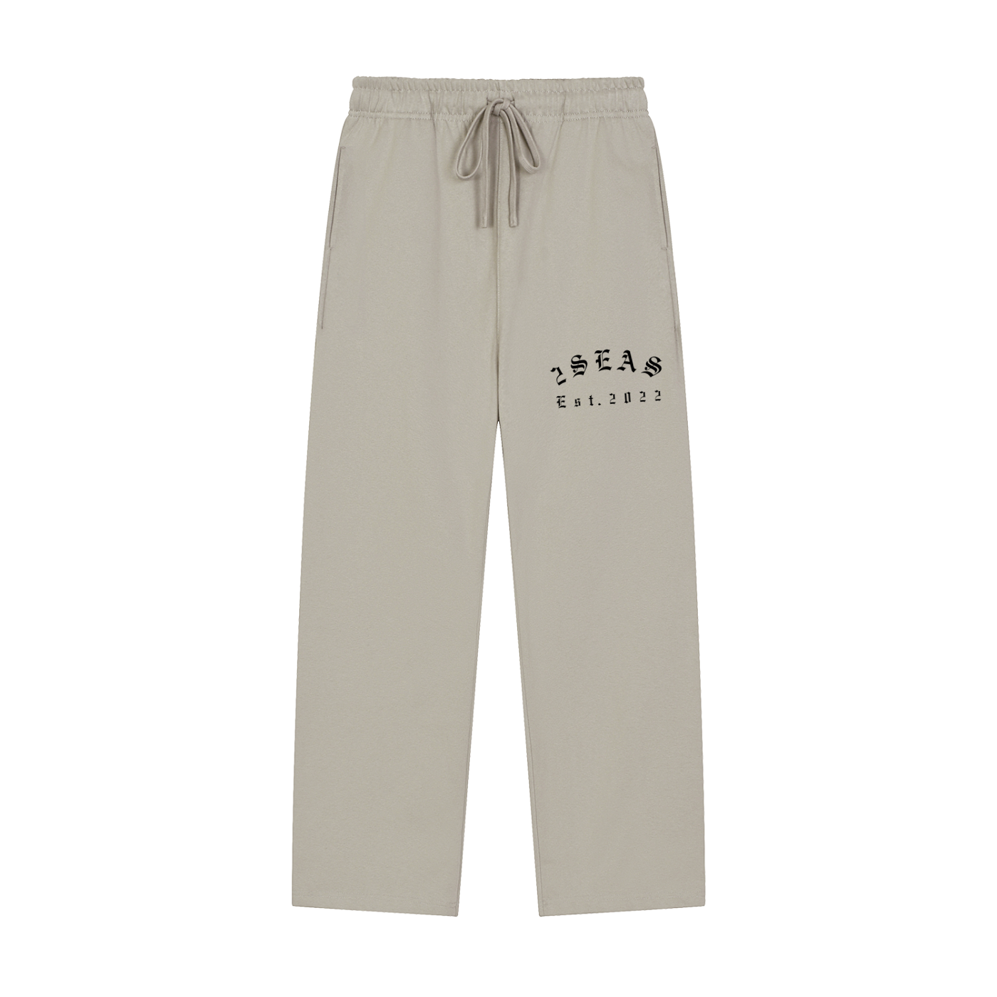 Solid Color Straight-Leg Sweatpants